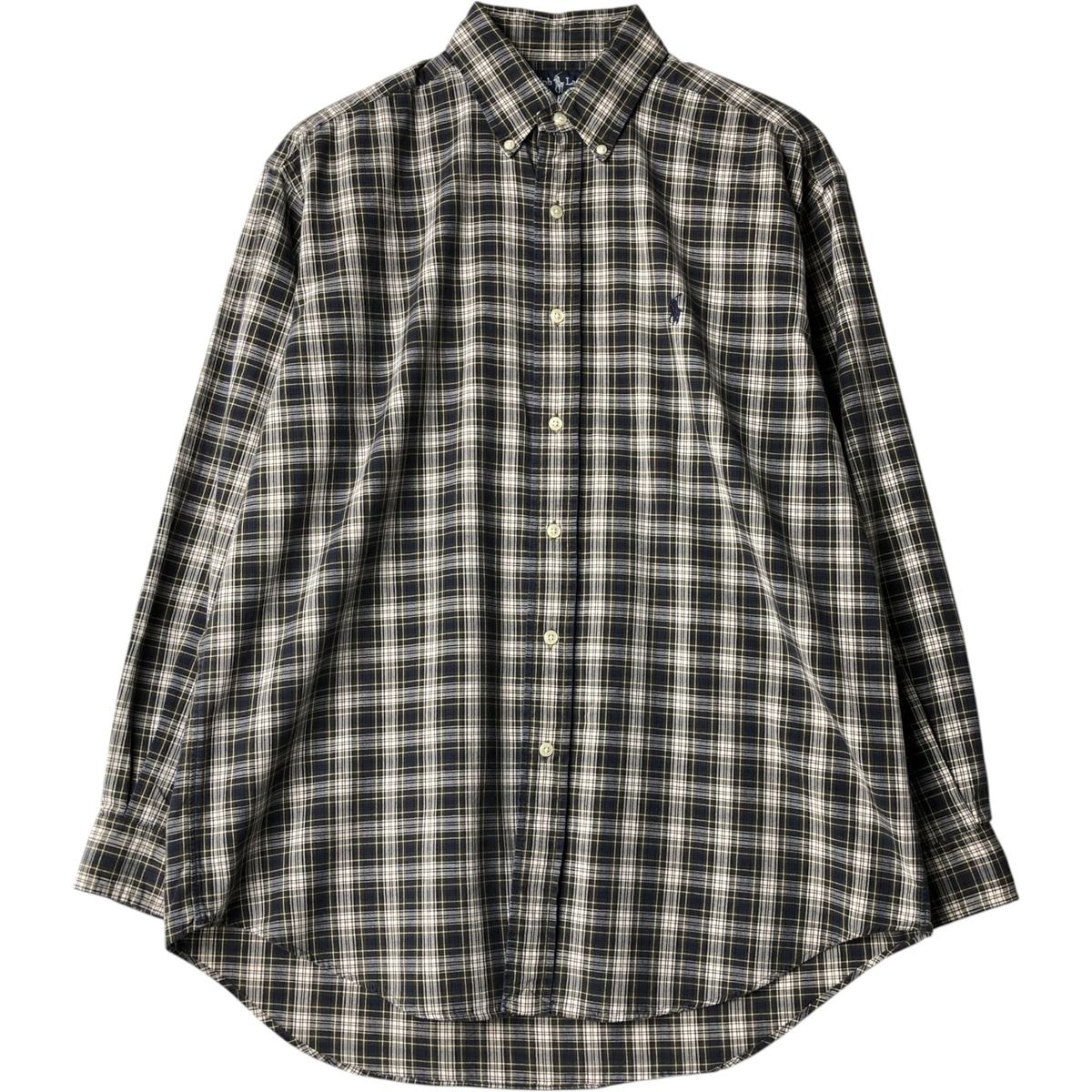 古着 ラルフローレン Ralph Lauren BLAIRE 長袖 ボタンダウンチェックシャツ メンズM相当/eaa650104