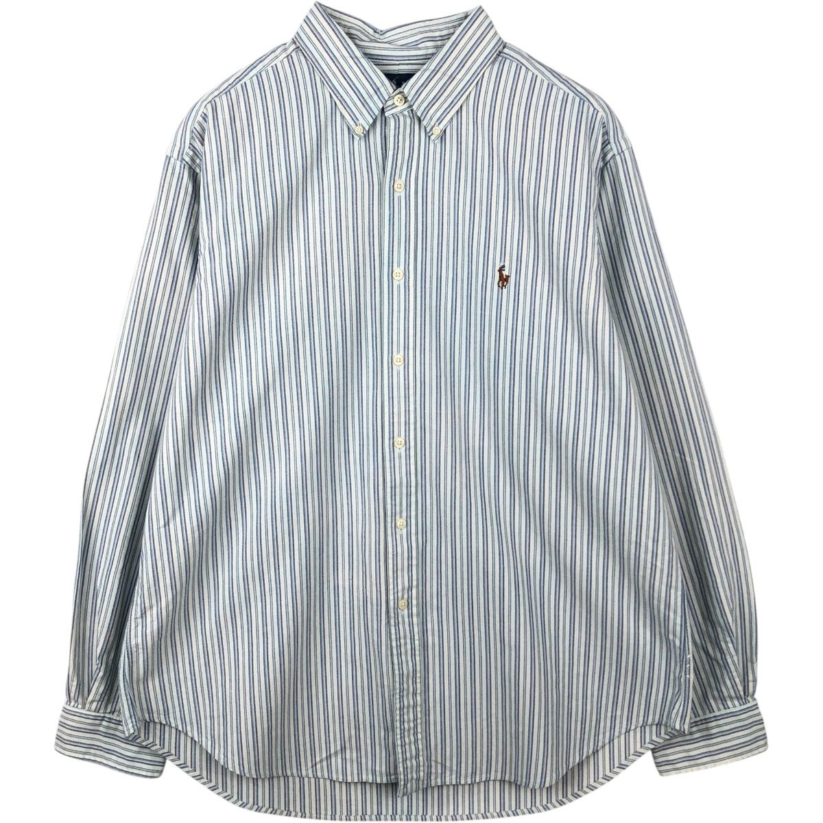 古着 ラルフローレン Ralph Lauren CLASSIC FIT クラシックフィット マルチストライプ 長袖 ボタンダウンストライプシャツ/eaa649931