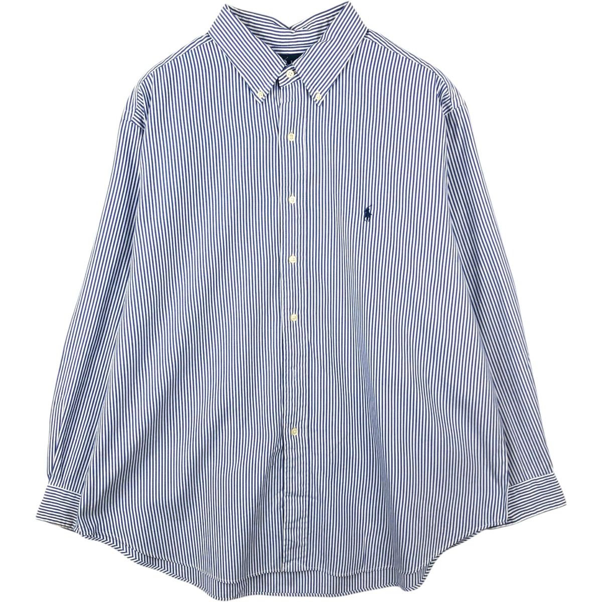 古着 ラルフローレン Ralph Lauren CLASSIC FIT クラシックフィット 長袖 ボタンダウンストライプシャツ メンズXXL相当/eaa649934