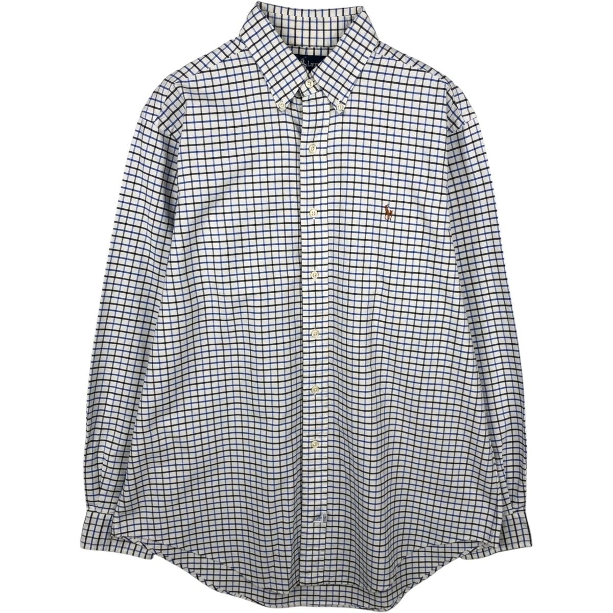古着 ラルフローレン Ralph Lauren 長袖 ボタンダウンチェックシャツ メンズL相当/eaa649991