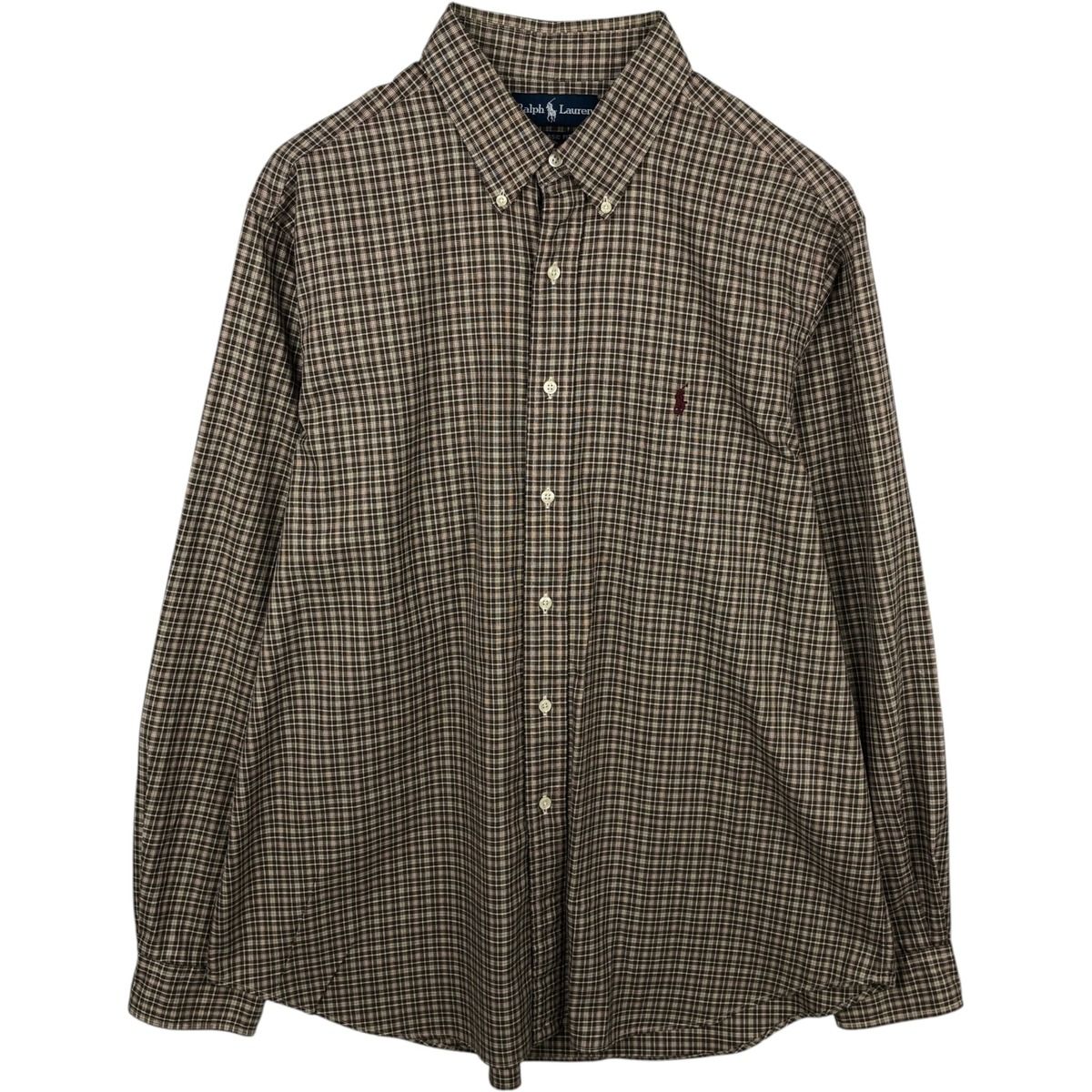 古着 ラルフローレン Ralph Lauren CLASSIC FIT クラシックフィット 長袖 ボタンダウンチェックシャツ メンズXL相当/eaa649958