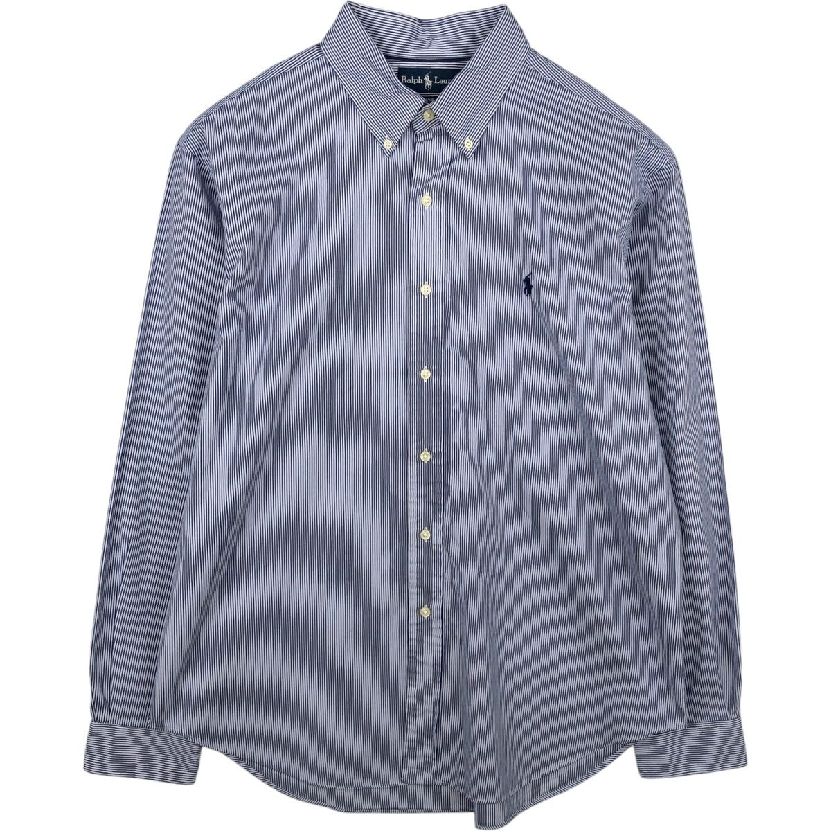 古着 ラルフローレン Ralph Lauren CLASSIC FIT クラシックフィット 長袖 ボタンダウンストライプシャツ メンズXL相当/eaa649974