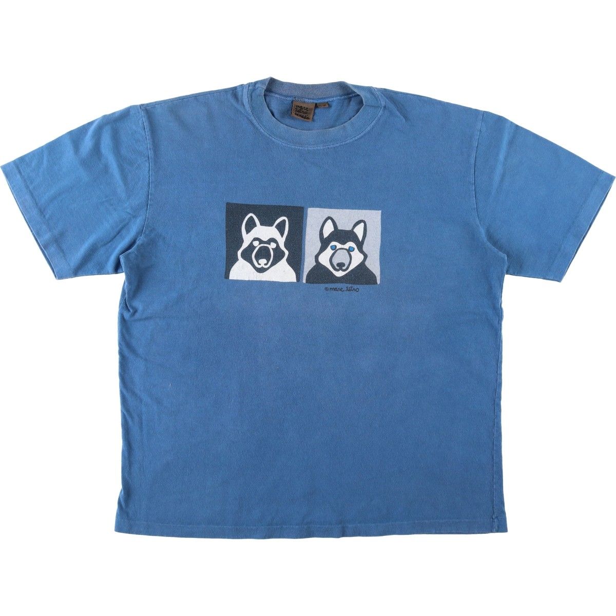 古着 ~90年代 marc tetro 犬柄 アートTシャツ カナダ製 メンズL相当 ヴィンテージ/eaa649574