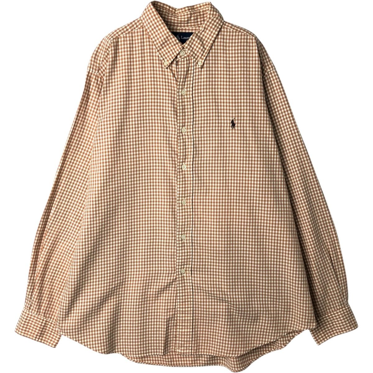 古着 ラルフローレン Ralph Lauren CLASSIC FIT クラシックフィット ギンガムチェック 長袖 ボタンダウンチェックシャツ/eaa649935