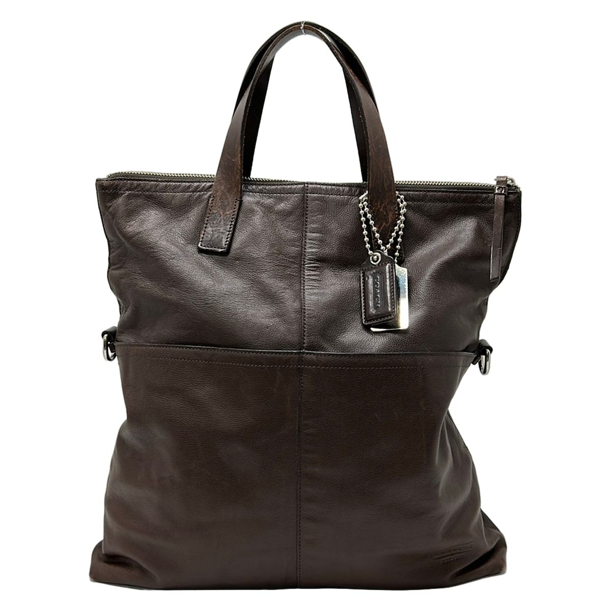 COACH(コーチ) ハンドバッグ - 70493 ダークブラウン レザー