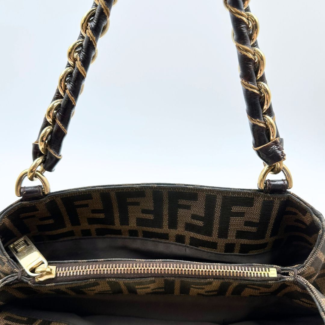 美品】Fendi ズッカ ミア チェーン ハンドバッグ - メルカリ