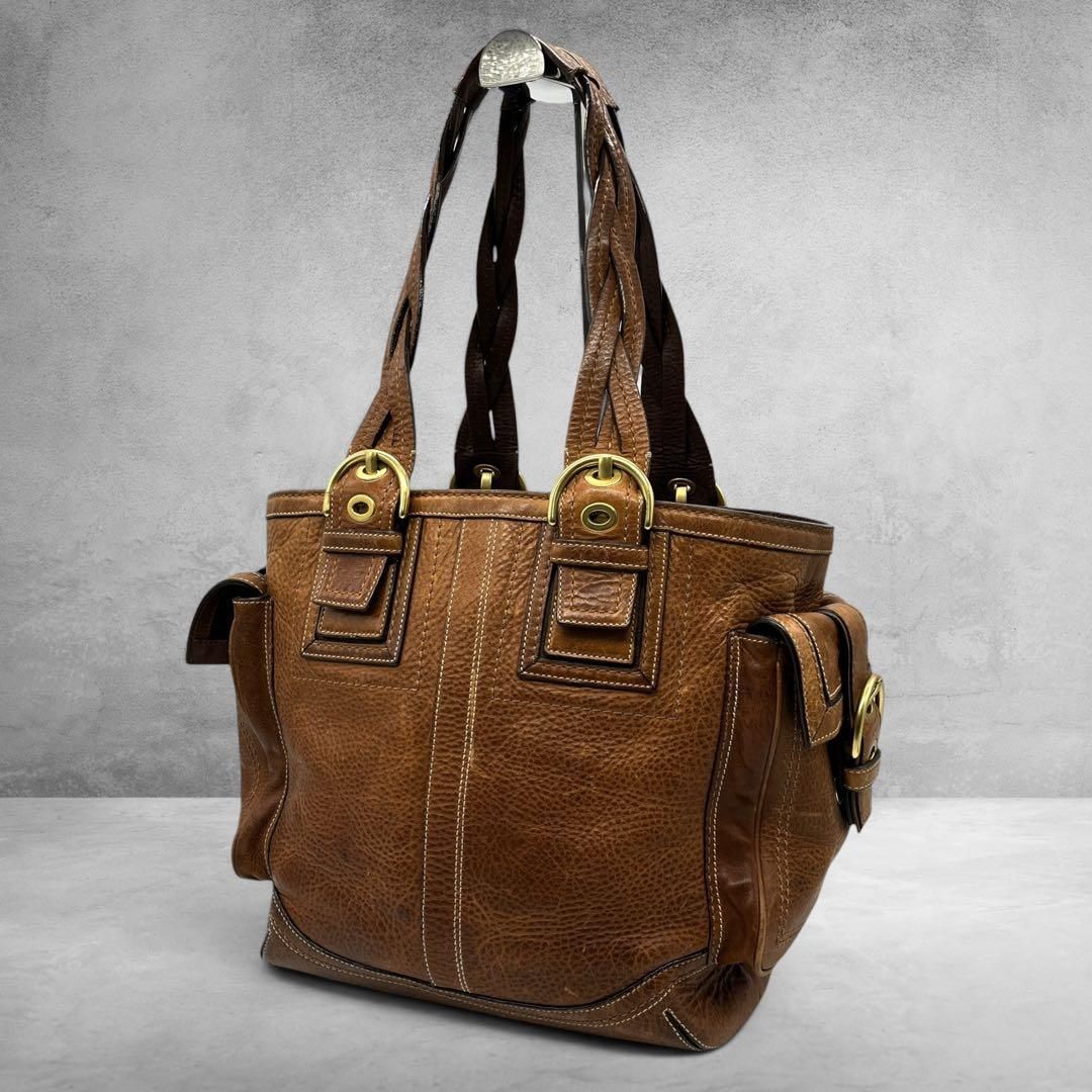 COACH Soho Leather Tote Bag Brown 3034
