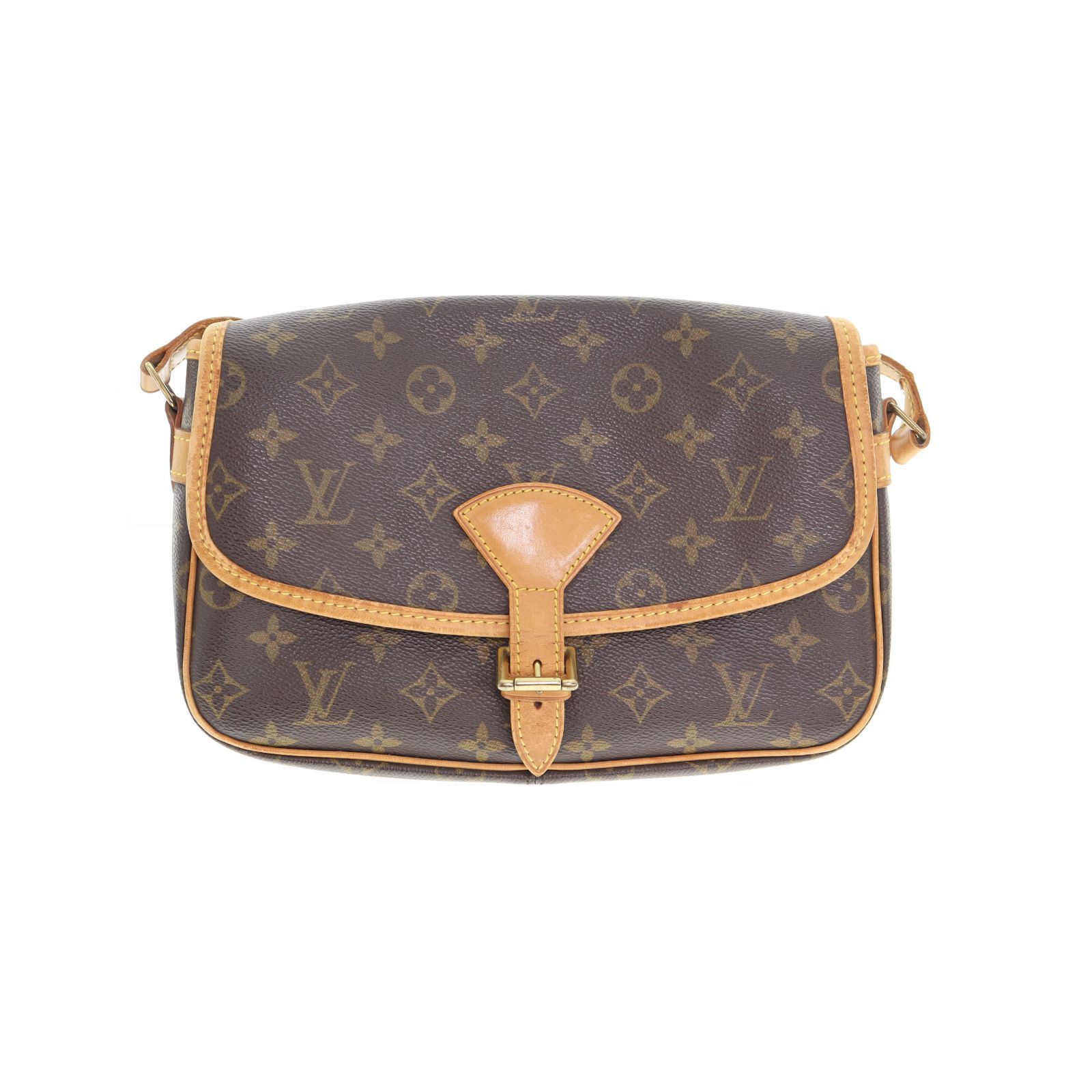 【中古】LOUIS VUITTON ルイヴィトン M42250 ソローニュ モノグラム ショルダーバッグ レディース メンズ バッグ ブラウン ブランド