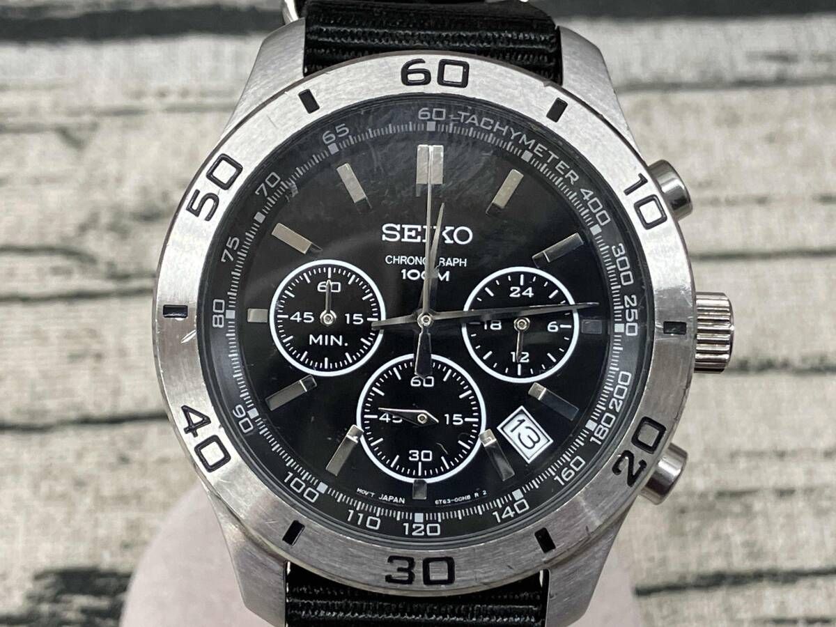 【SEIKO】セイコー 6T63-00E0 320352 クォーツ R7.12月電池交換済 時計 腕時計 中古