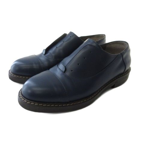 マルニ MARNI ノーレース レザーシューズ ネイビー 紺 36.5 23.5cm