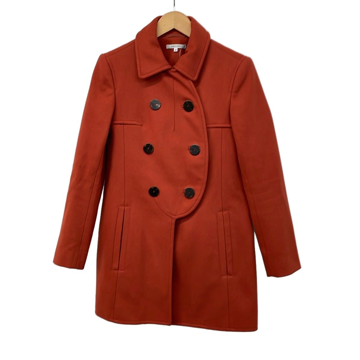 CARVEN(カルヴェン) コート サイズ34 S レディース - レッド 長袖/冬