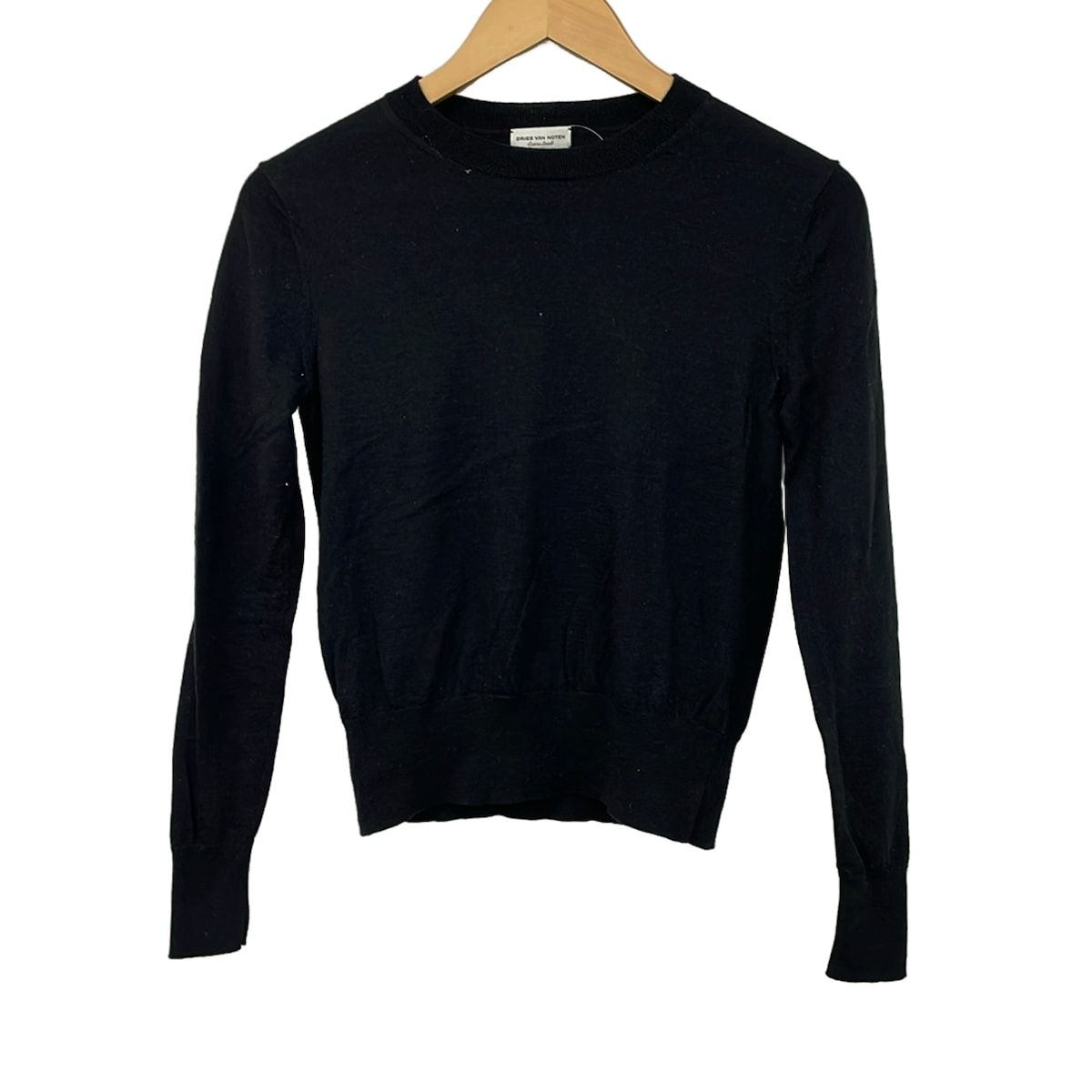 DRIES VAN NOTEN(ドリスヴァンノッテン) 長袖セーター レディース美品 - 黒 クルーネック