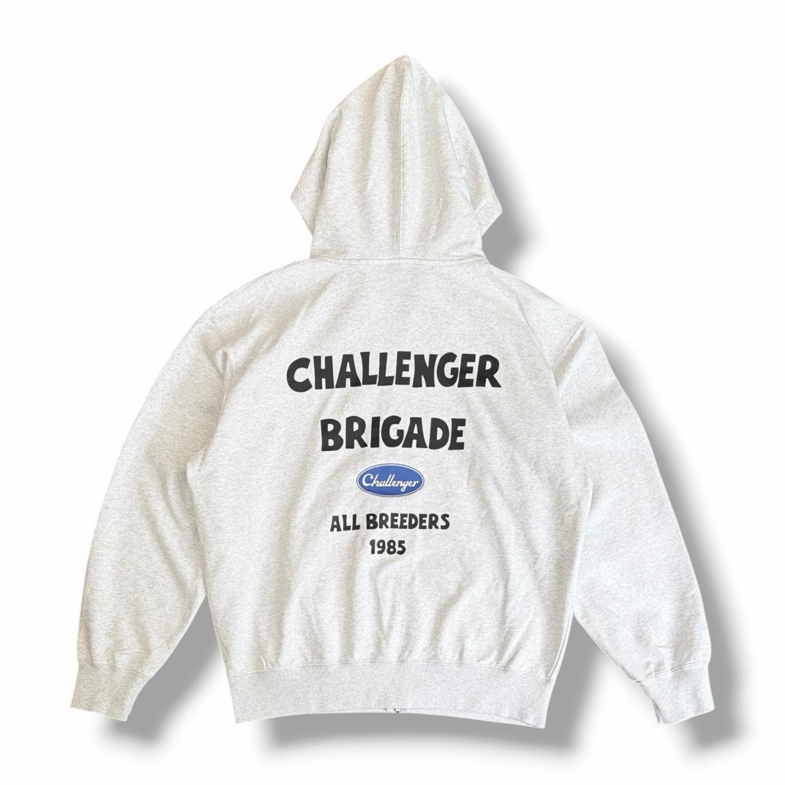 未使用 CHALLENGER 26SS BRIGADE ZIP HOODIE ブリゲイドジップフーディー スウェットパーカー チャレンジャー CLG-SW 026-003 グレー M （18293M）