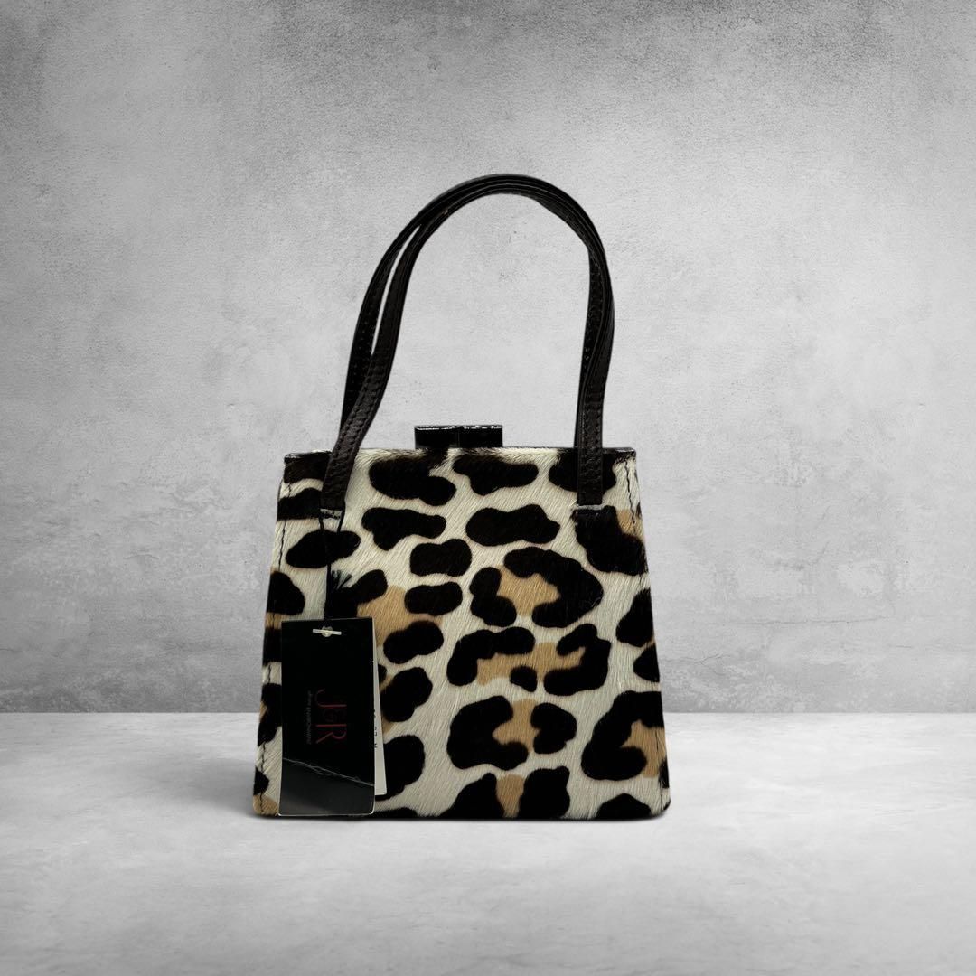 J&R Leopard Calf Hair Mini Hand Bag 3039
