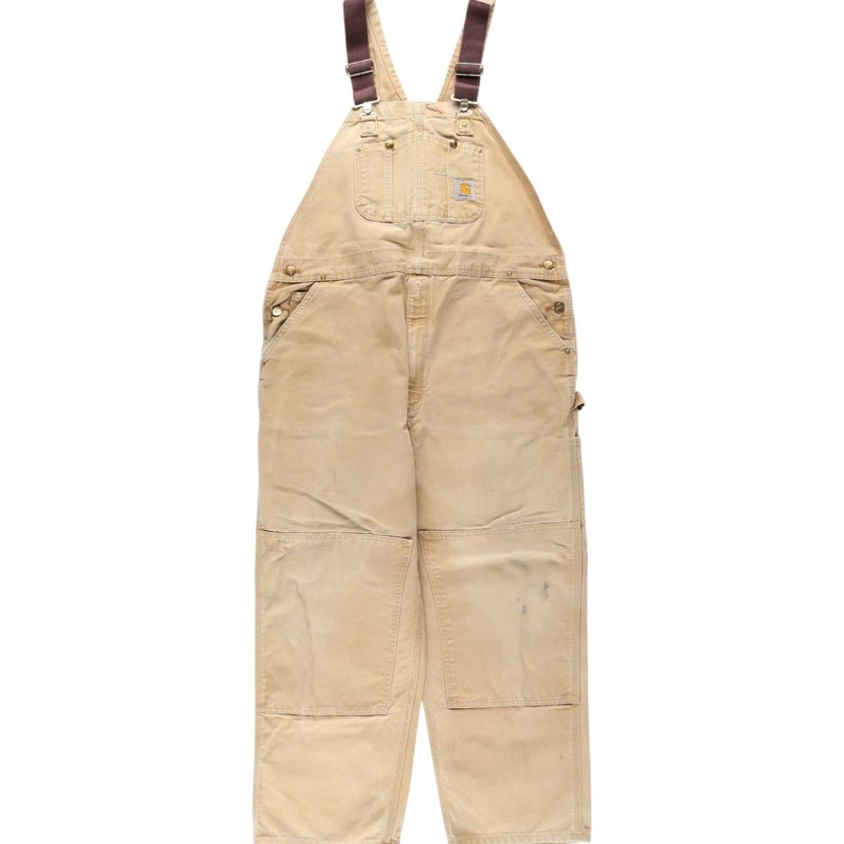古着 ビッグサイズ カーハート Carhartt ダブルニー ダック オーバーオール メンズw44相当/eaa633579