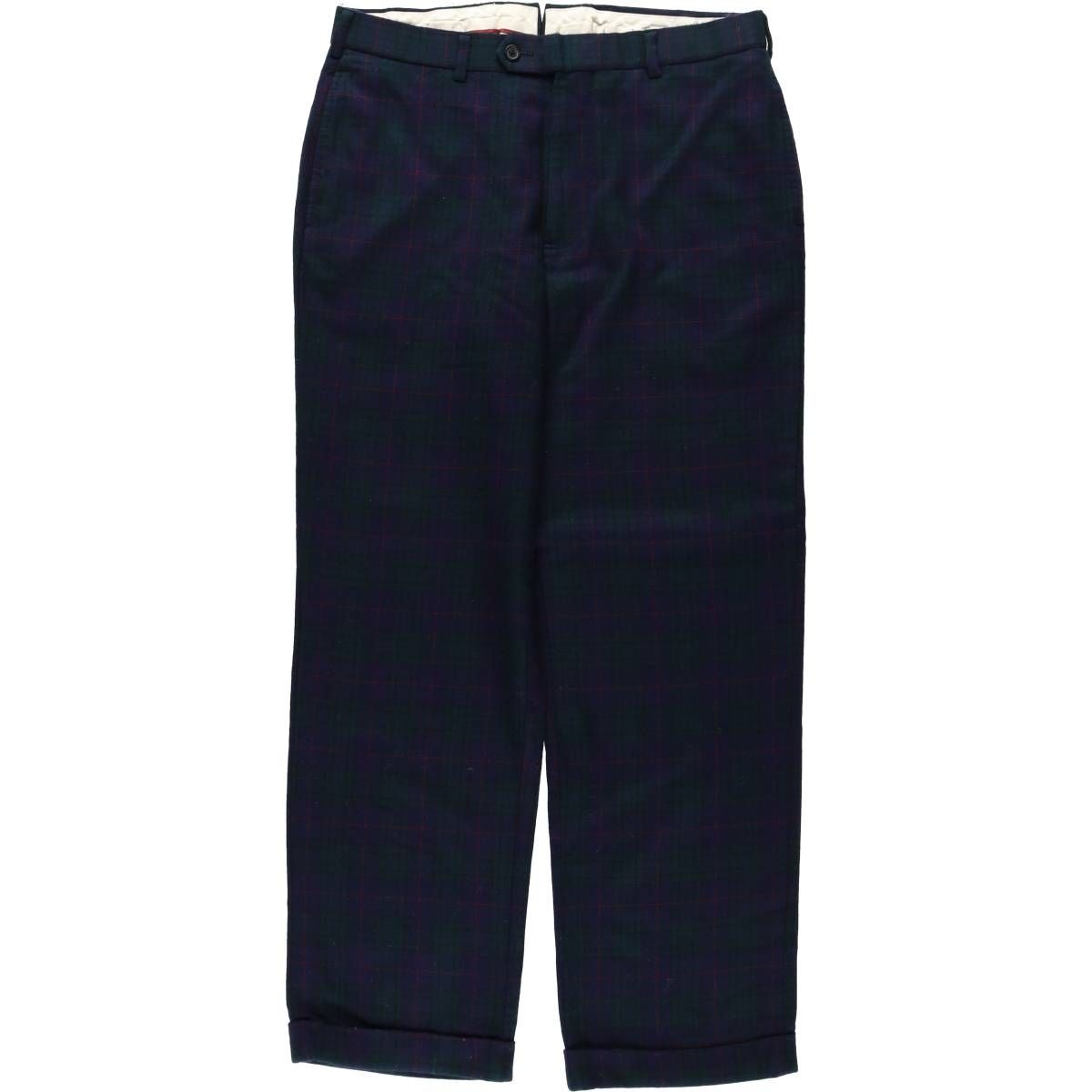 古着 ブルックスブラザーズ Brooks Brothers Madison チェック柄 ウールパンツ スラックス メンズw34相当/eaa622152