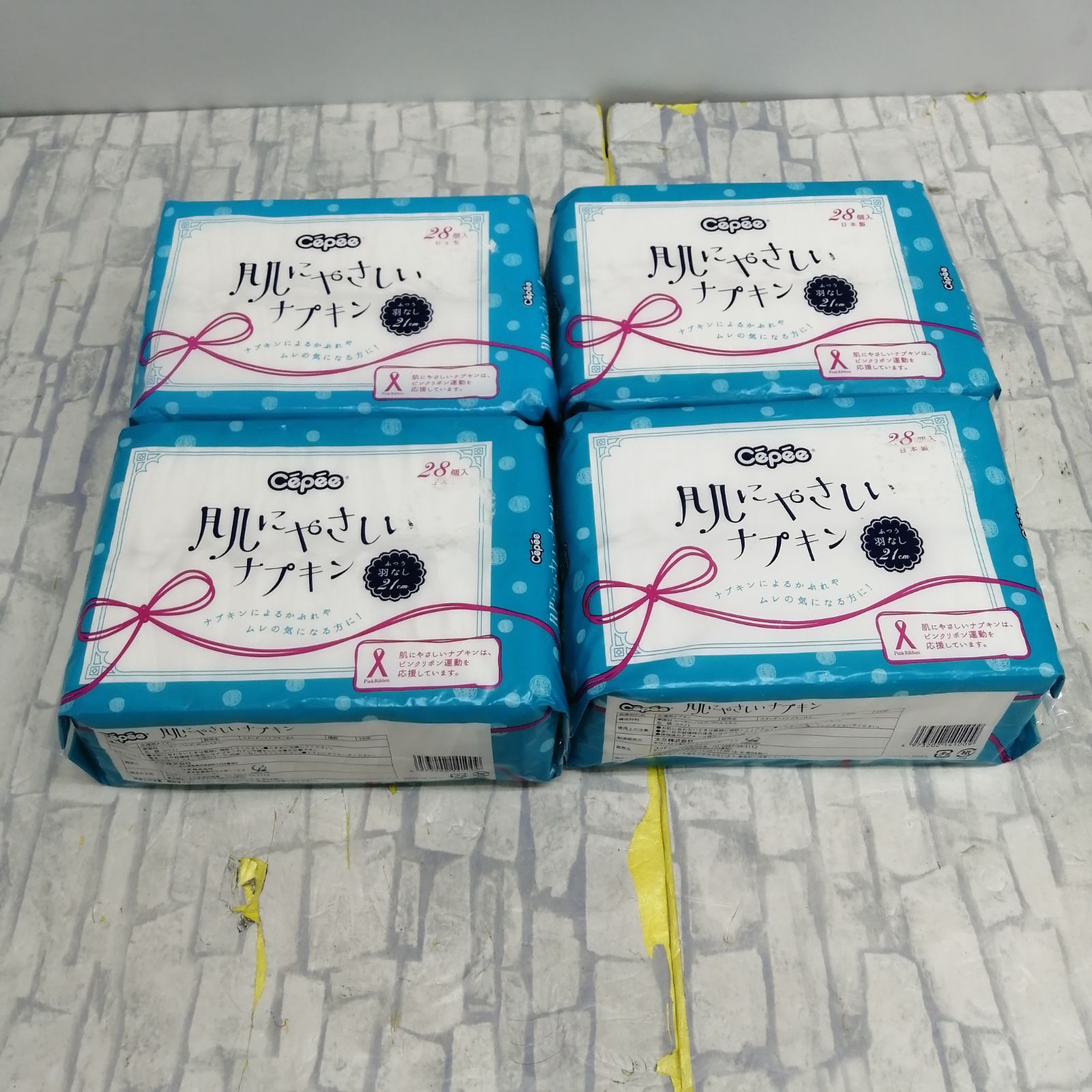 新品】Cepee セぺ 生理用ナプキン 肌にやさしいナプキン 28個入り×4袋