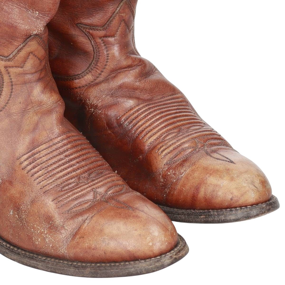 古着 トニーラマ Tony Lama 総柄 厚底 ウエスタンブーツ 8 1/2D メンズ