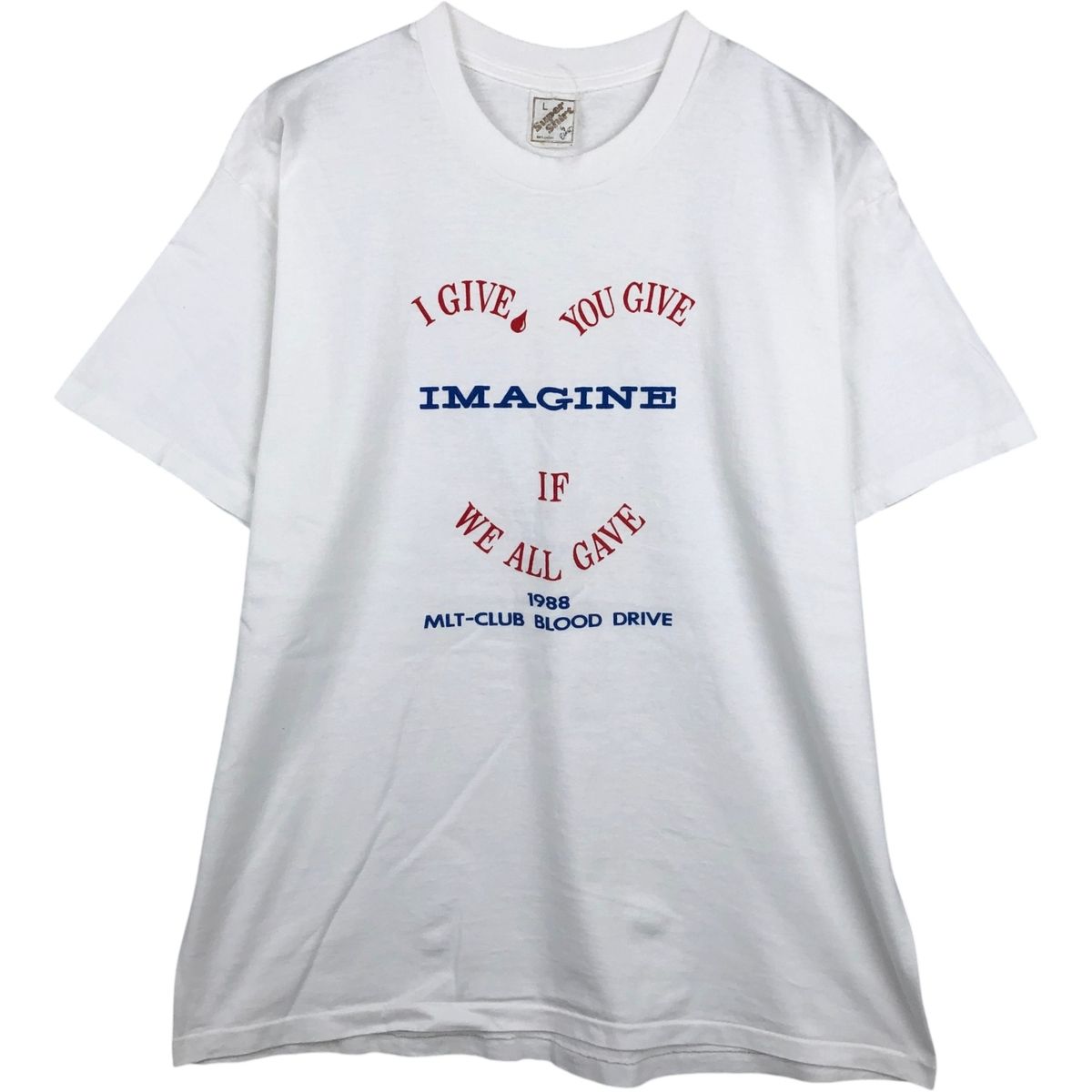 古着 ~90年代 Super Shirt メッセージプリントTシャツ USA製 メンズL相当 ヴィンテージ/eaa648800