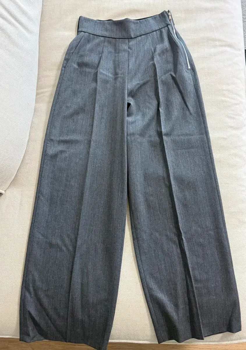 新品) エディションバイミシャ グレー ワイド スラックス 55 サイズ (ハイエンド レディース