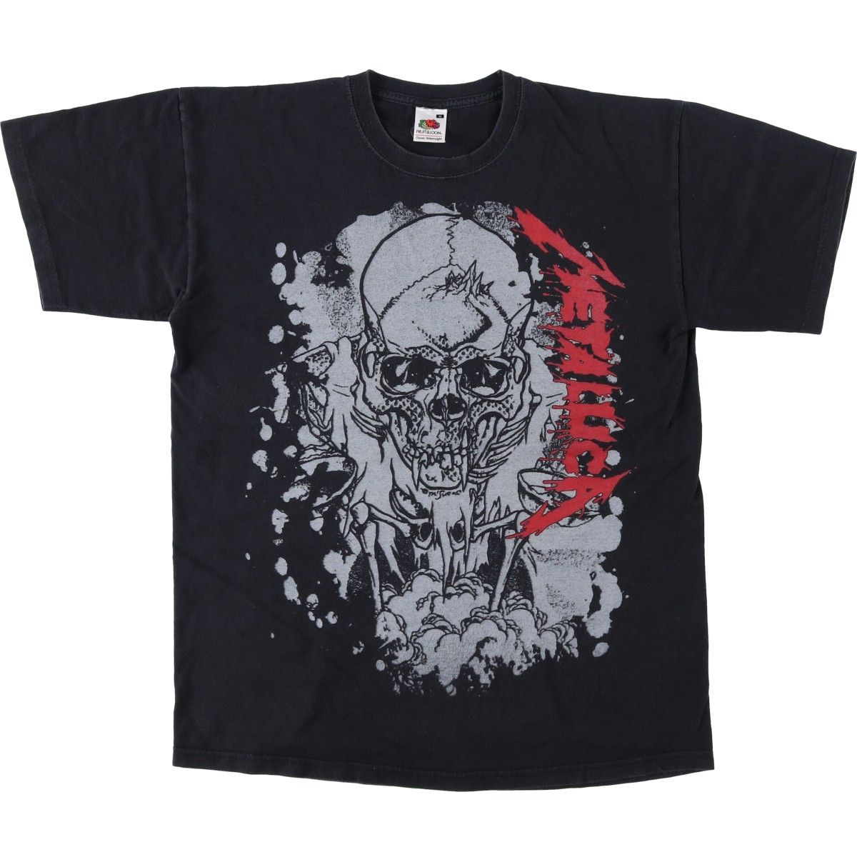 古着 フルーツオブザルーム FRUIT OF THE LOOM Classic Valueweight METALLICA メタリカ ドクロ柄 スカル柄 バンドTシャツ/eaa648416
