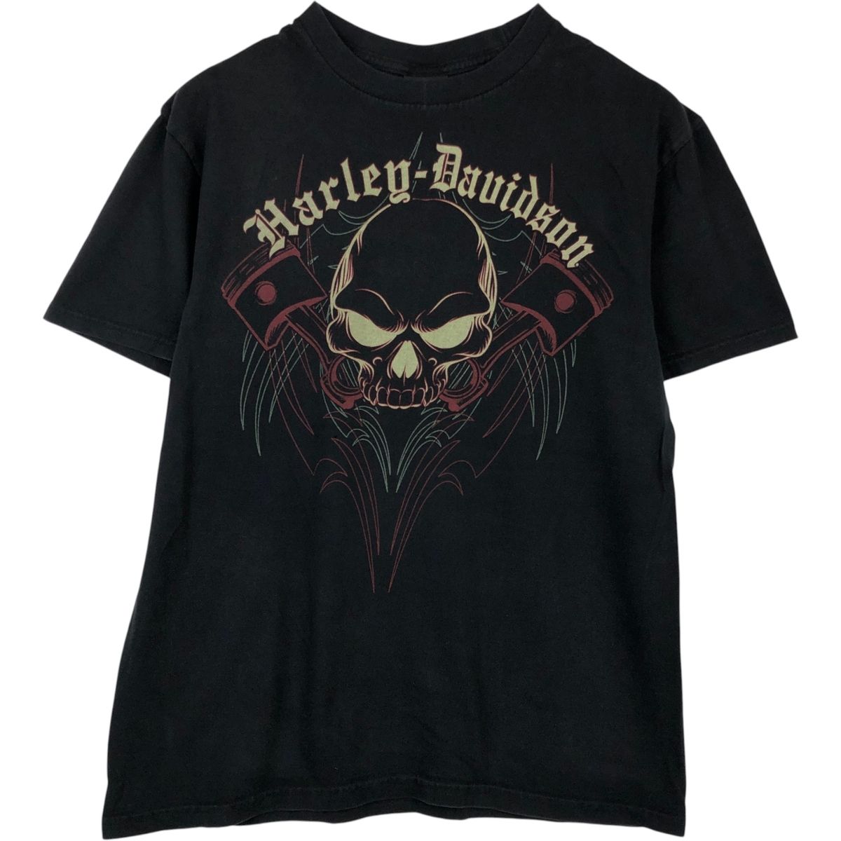 古着 ハーレーダビッドソン Harley-Davidson ドクロ柄 スカル柄 モーターサイクル バイクTシャツ メンズL相当/eaa648540