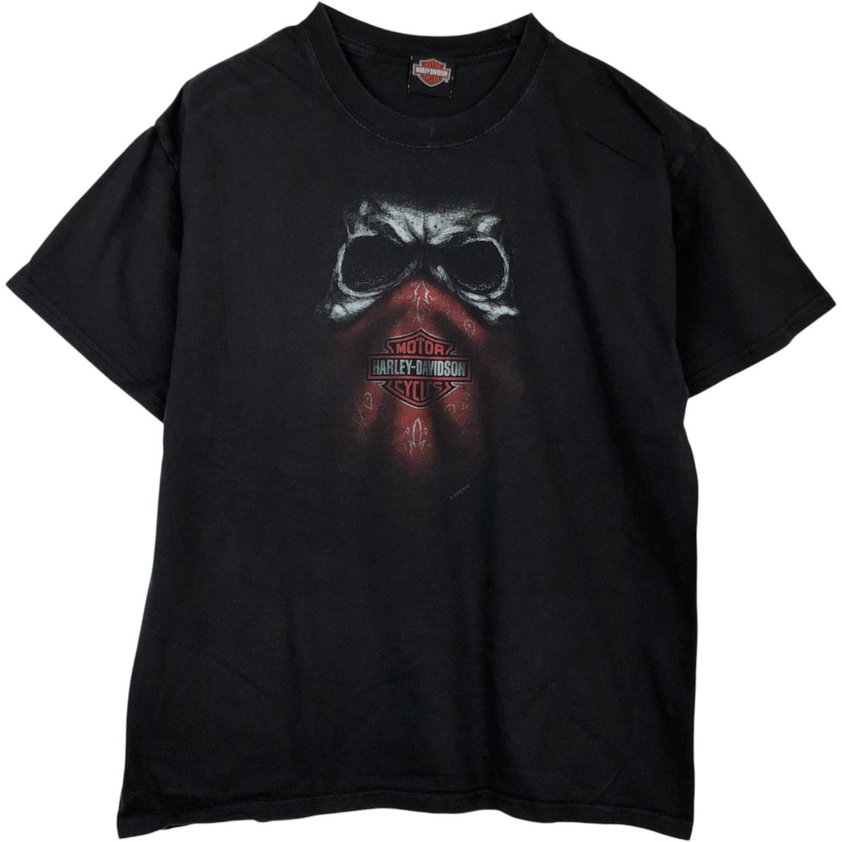 古着 ハーレーダビッドソン Harley-Davidson ドクロ柄 スカル柄 モーターサイクル バイクTシャツ メンズM相当/eaa648534