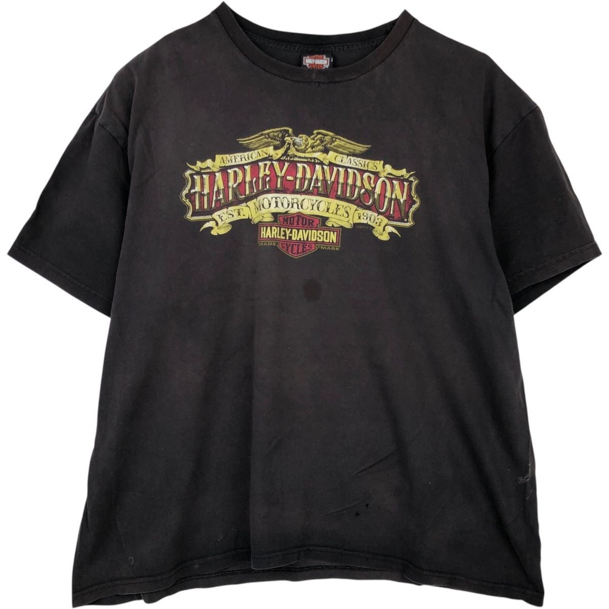 古着 ハーレーダビッドソン Harley-Davidson 鷲柄 イーグル柄 モーターサイクル バイクTシャツ メンズXXL相当/eaa648535
