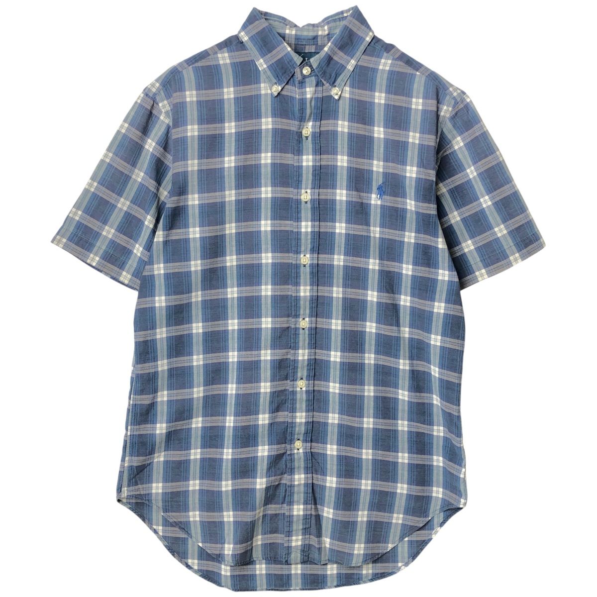 古着 ラルフローレン Ralph Lauren CLASSIC FIT クラシックフィット 半袖 ボタンダウン チェックシャツ メンズS相当/eaa643919