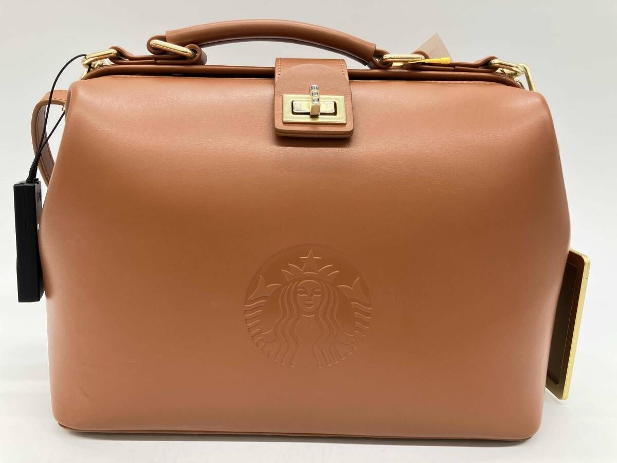 Starbucks My Customize Journey Set スターバックス マイカスタマイズ ジャーニーセット レザーカフェバッグ キャメルブラウン 2way
