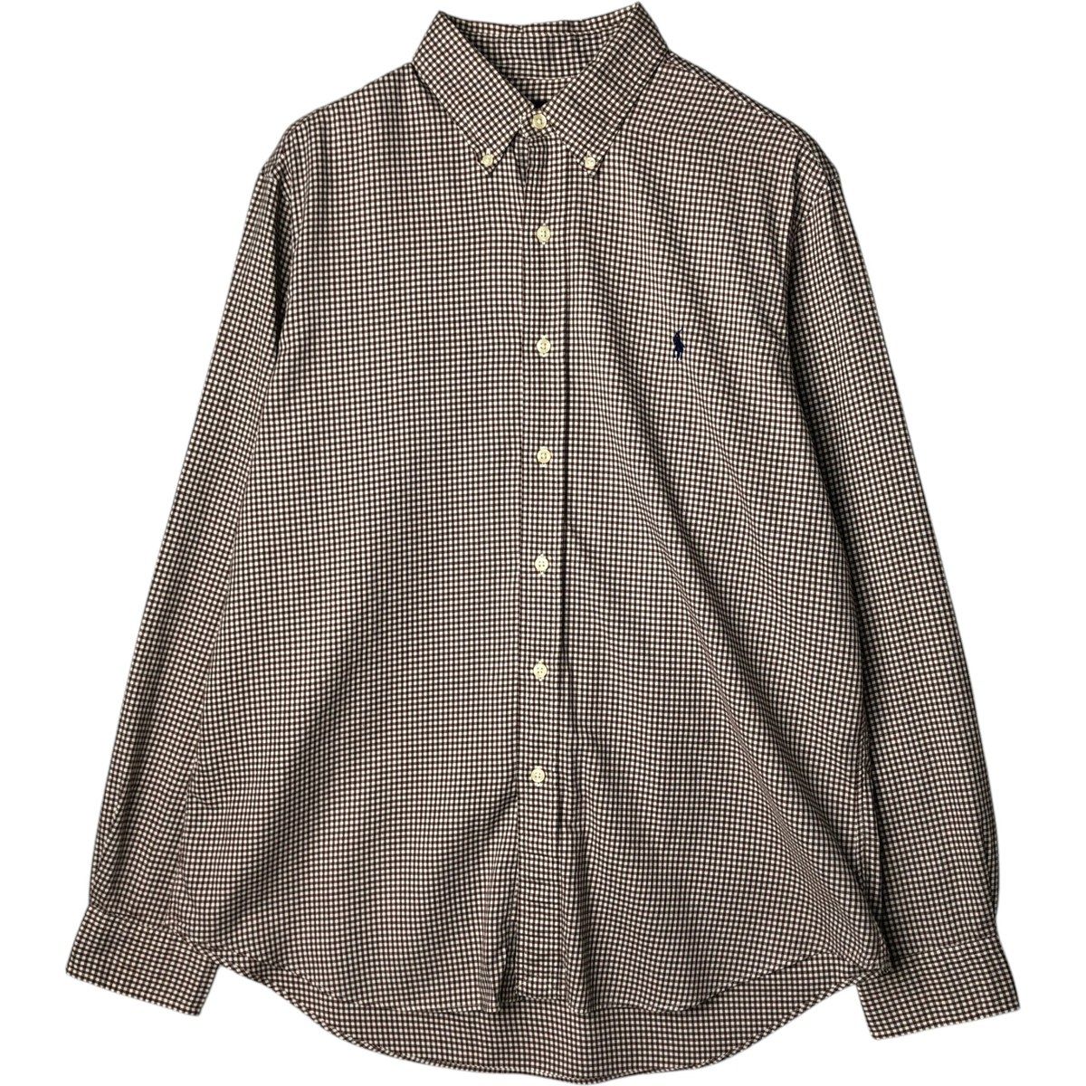 古着 ラルフローレン Ralph Lauren ギンガムチェック 長袖 ボタンダウンチェックシャツ メンズL相当/eaa649275