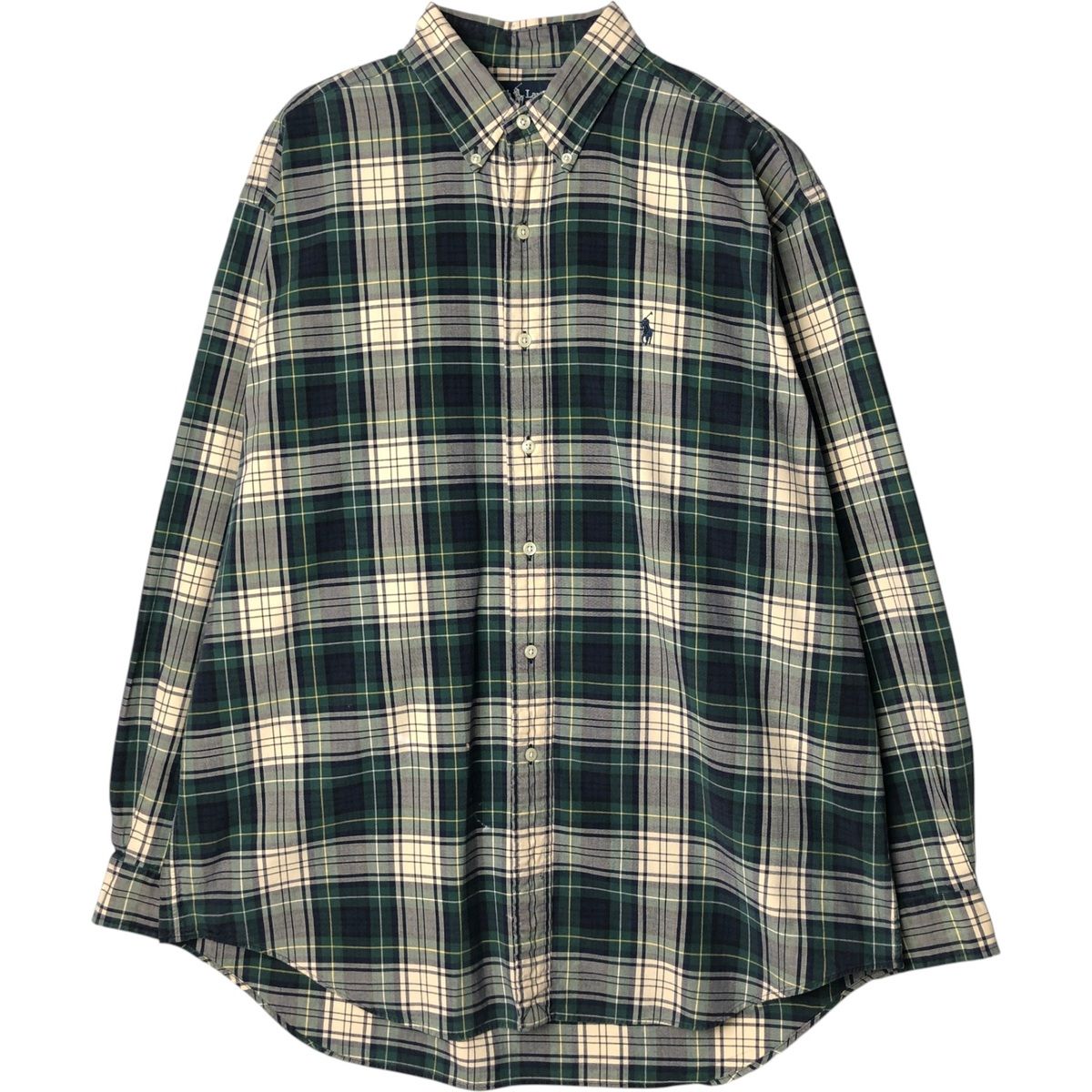 古着 ラルフローレン Ralph Lauren BLAKE 長袖 ボタンダウンチェックシャツ メンズL相当/eaa649278