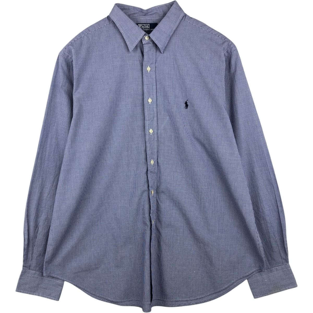 古着 ラルフローレン Ralph Lauren ANDREW ギンガムチェック 長袖 コットンチェックシャツ メンズXL相当/eaa649025