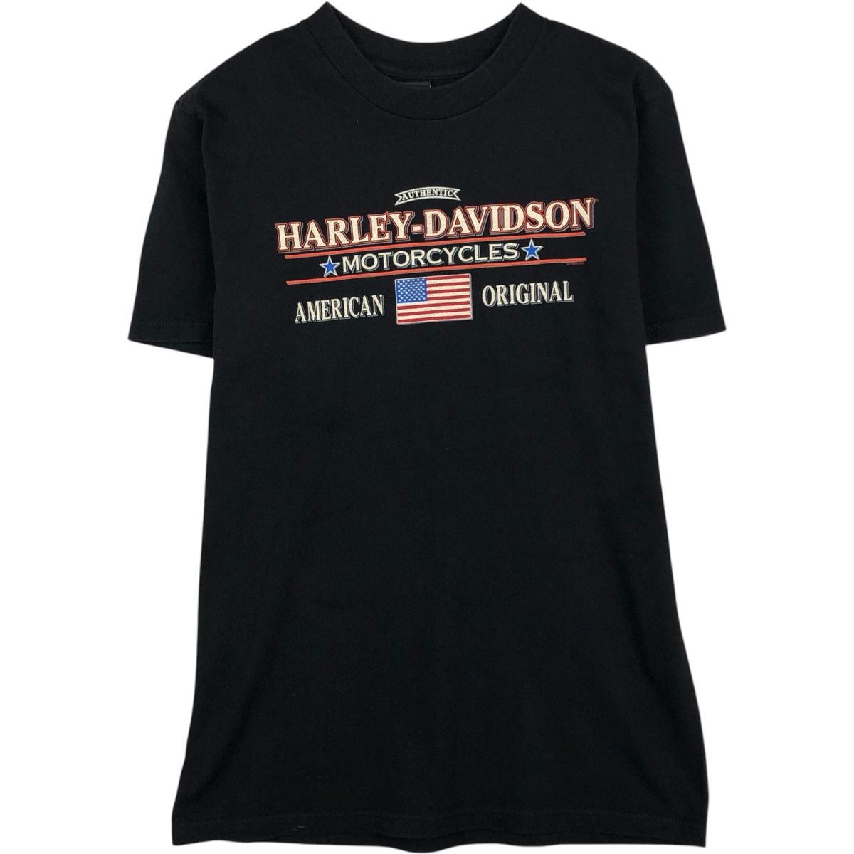 古着 90年代 ハーレーダビッドソン Harley-Davidson 星条旗柄 モーターサイクル バイクTシャツ USA製 メンズM相当 ヴィンテージ/eaa648596