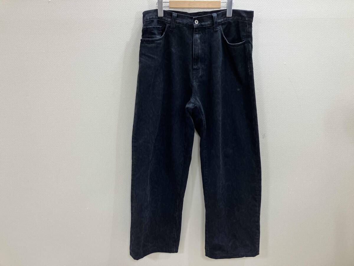 Carhartt カーハート プリントワイドブラックデニム SNAKE LANDON PANT 蛇柄プリントワイドデニム ワイドブラックデニム 黒 32 通年