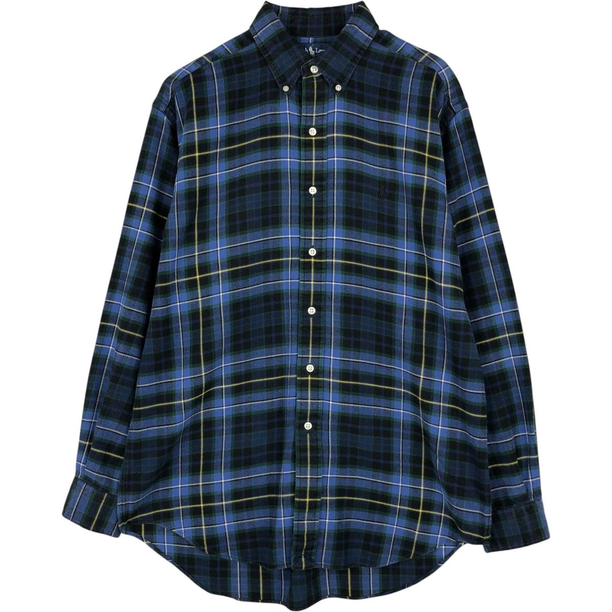 古着 ラルフローレン Ralph Lauren BLAKE 長袖 ボタンダウン ライトネルチェックシャツ メンズM相当/eaa649297