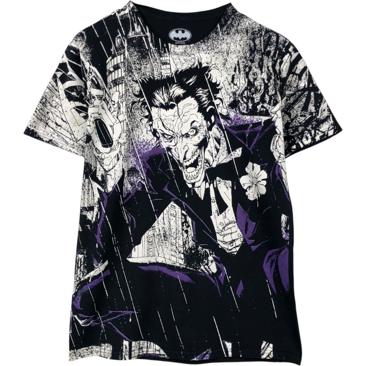 古着 BATMAN バットマン ジョーカー 大判プリント キャラクタープリントTシャツ メンズM相当/eaa648204