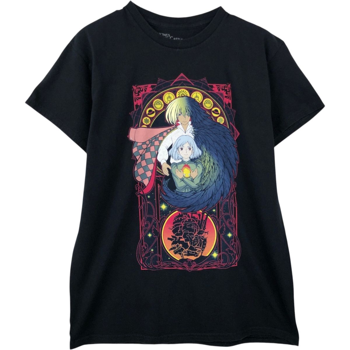 古着 00年代 HOWL'S MOVING CASTLE ハウルの動く城 キャラクタープリントTシャツ メンズM相当/evb032469