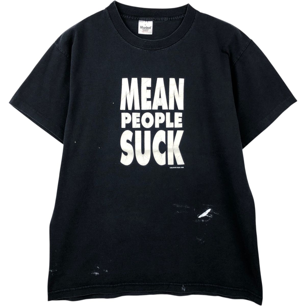 古着 90年代 Murina メッセージプリントTシャツ USA製 メンズL相当 ヴィンテージ/eaa649674