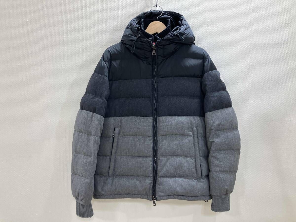 MONCLER モンクレール ダウンジャケット フーデッドダウンジャケット ダウン 黒／グレー 3 冬