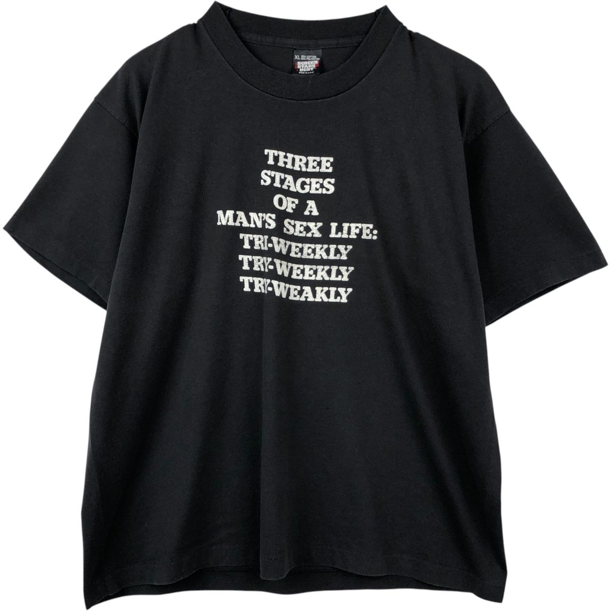 古着 90年代 スクリーンスターズ SCREEN STARS メッセージプリントTシャツ USA製 メンズXL相当 ヴィンテージ/eaa649688