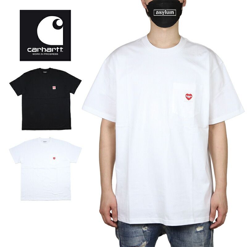 カーハートWIP Tシャツ Carhartt WIP 半袖Tシャツ トップス ポケット付き ポケTEE メンズ レディース ブランド 大きいサイズ おしゃれ おすすめ 人気 黒 白 ワンポイント carhartt205 S M L XL XXL