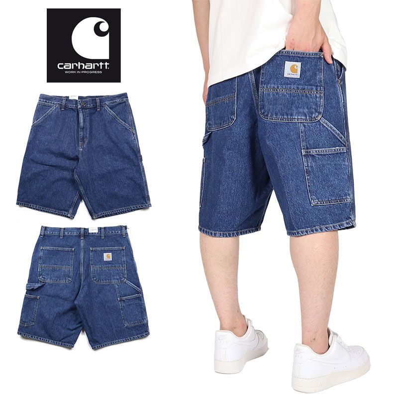 カーハート WIP ショートパンツ CARHARTT WIP デニムショーツ ハーフパンツ ジーンズ メンズ ブランド 大きいサイズ おしゃれ おすすめ 人気 carhartt116 ブルー 30 32 34 36