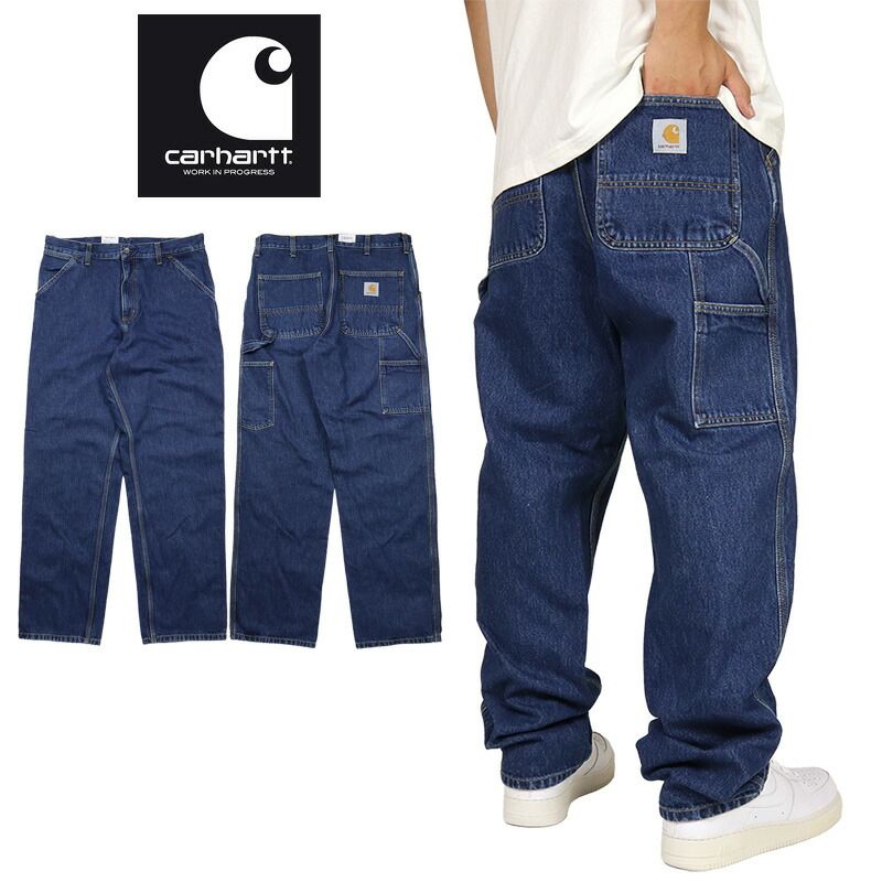 カーハート WIP パンツ CARHARTT WIP デニムパンツ Gパン ジーンズ メンズ 太め ゆったり ワイド ブランド 大きいサイズ おしゃれ おすすめ 人気 carhartt136 ブルー 30 32 34 36