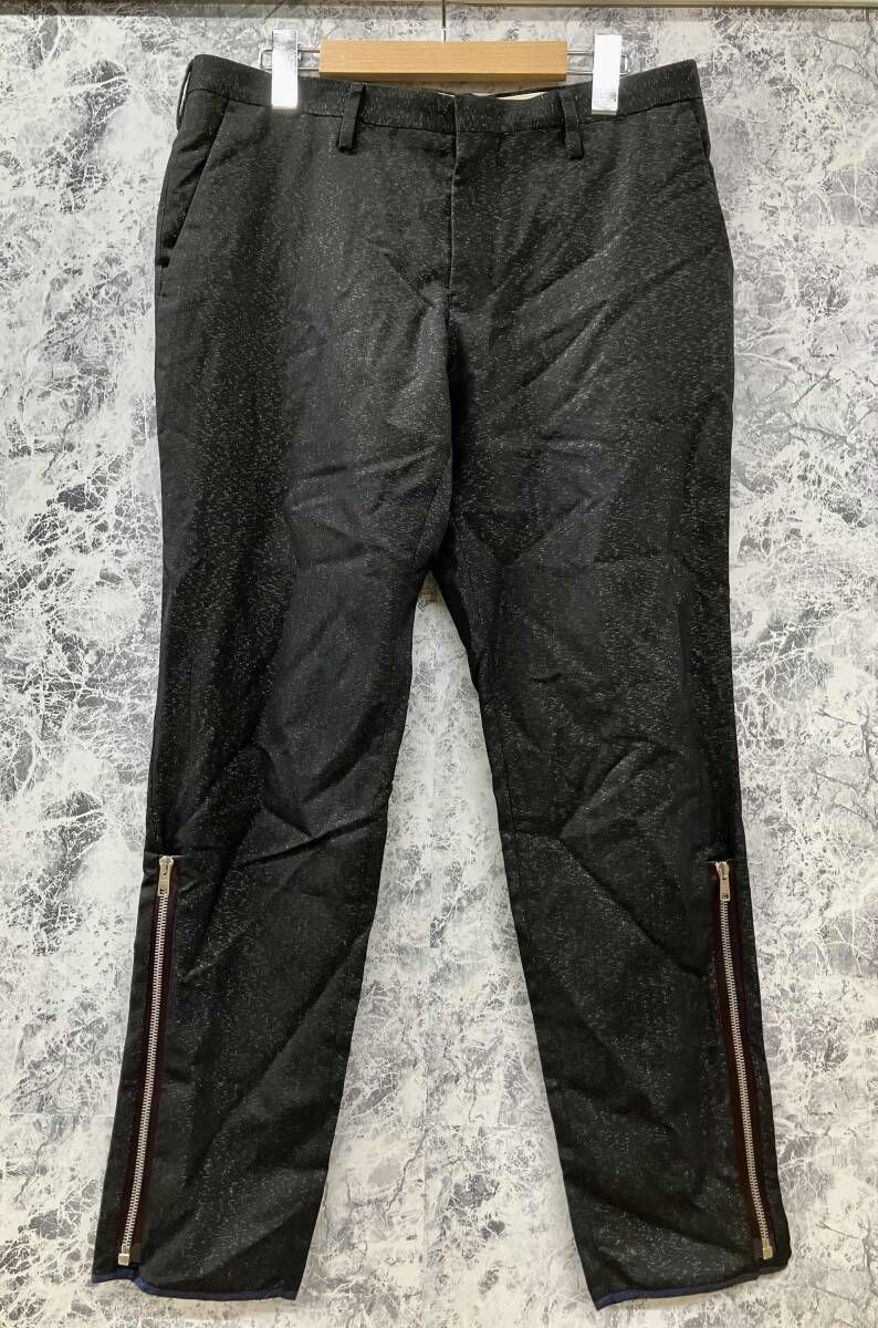 Paul Smith / ポールスミス ロングパンツ PM-HS-40709 グリッター 裾サイドジップ 日本製 ブラック Lサイズ