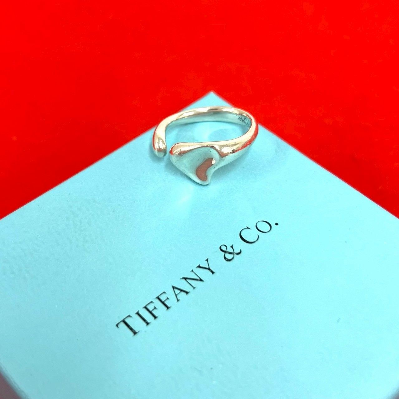 極 美品 TIFFANY&Co. ティファニー ヴィンテージ フルハート リング シルバー925 指輪 13号 アクセサリー シルバー 25137