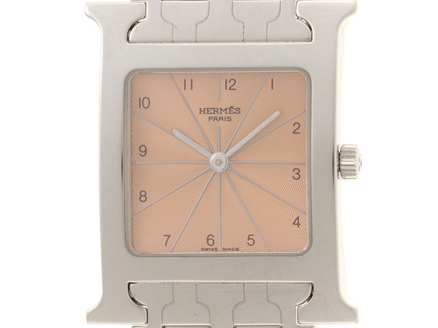 HERMES エルメス Hウォッチ HH1.510 ピンク 腕時計 ステンレススチール メンズ クオーツ 2148104121073 200 【中古】