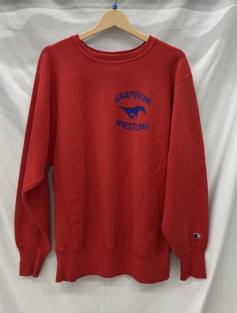 Champion チャンピオン/古着/スウェット/grapevine/レッド/Ｌ