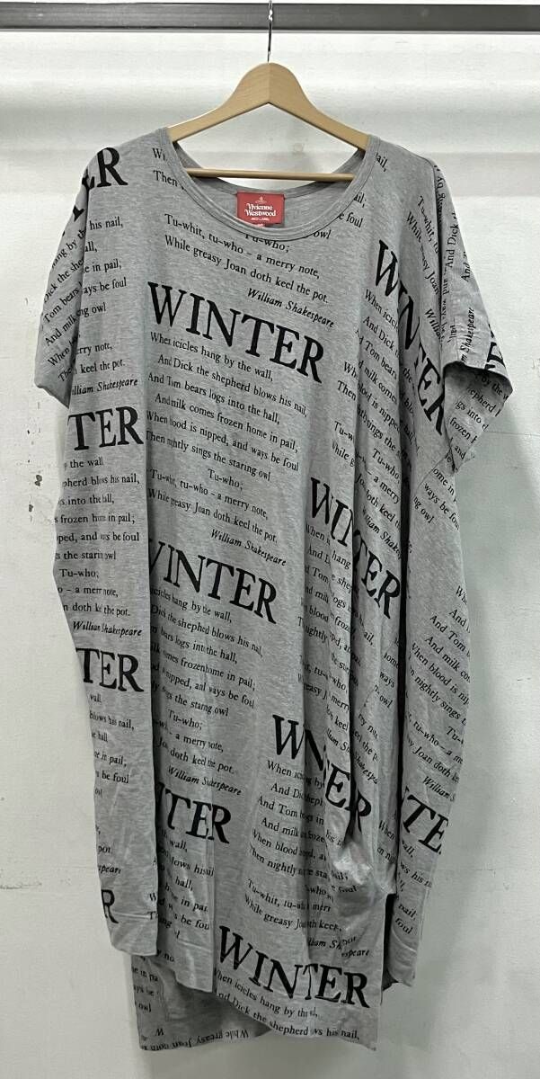 Vivienne Westwood ヴィヴィアンウエストウッド 変形ワンピース 半袖ワンピース サイズ00 グレー 16-12-512017 日本製 インポート