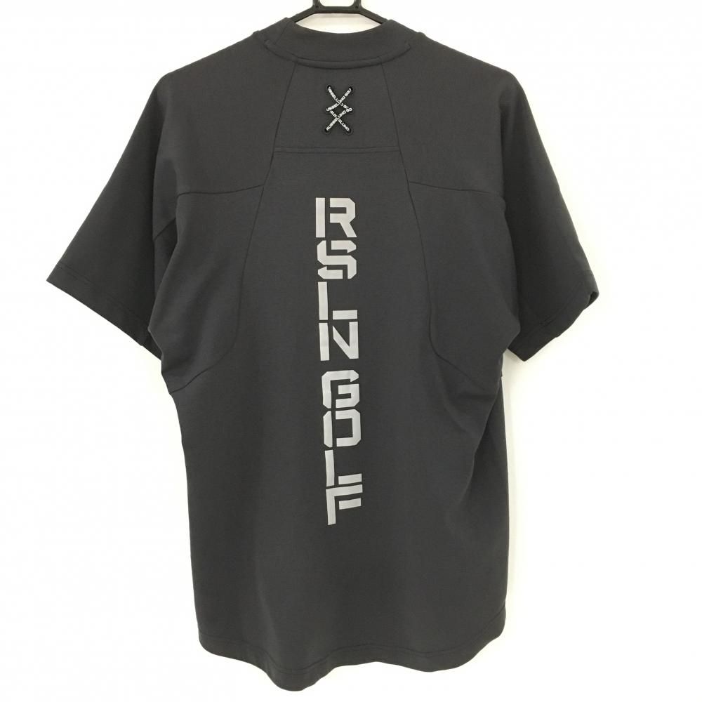 ☆新品☆RUSSELUNO GOLF ラッセルノブラック半袖シャツ サイズL 超美品】ラッセルノゴルフ 半袖ハイネックシャツ グレー ルチャマスク
